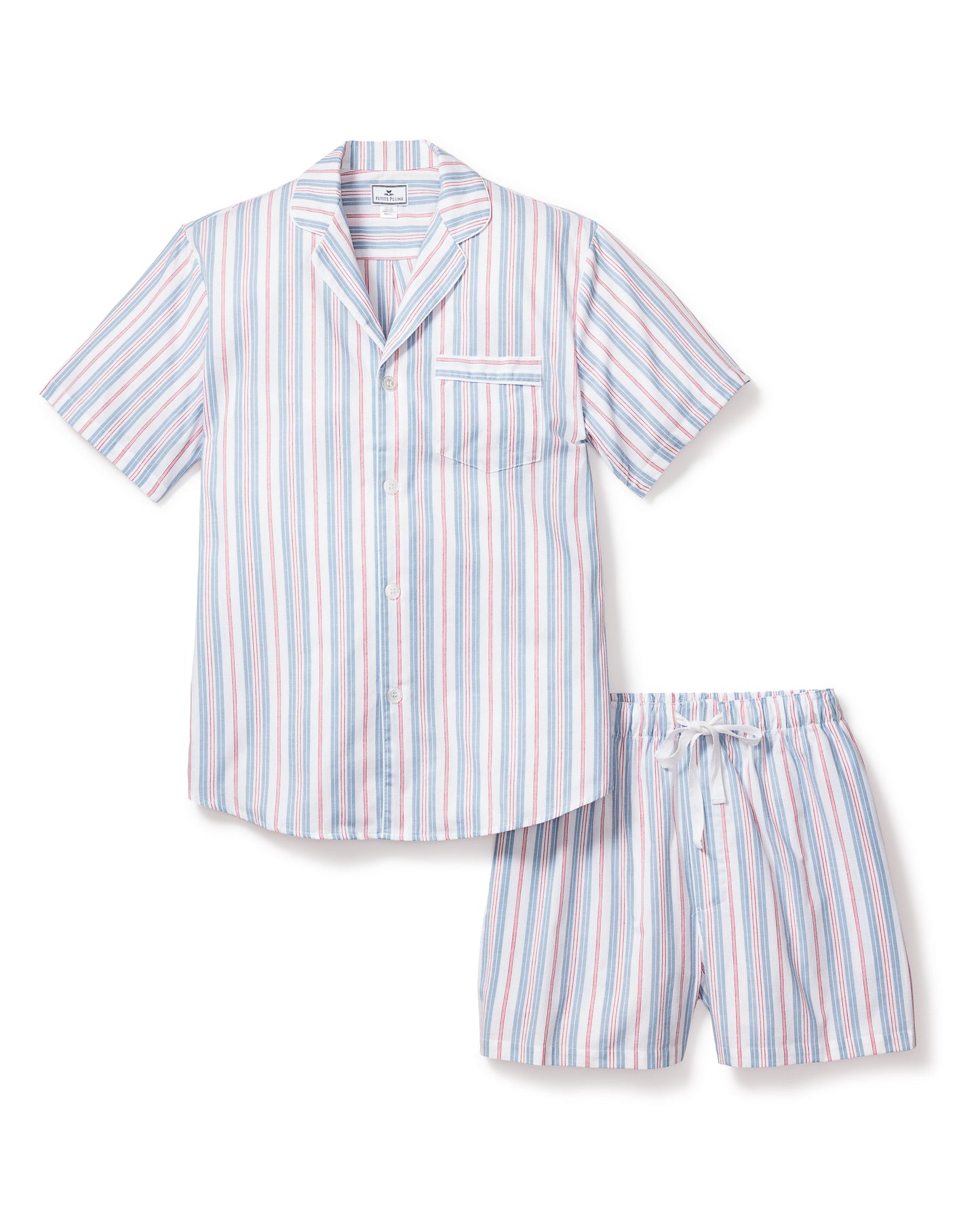 Twill Pajama Short Set for Mens