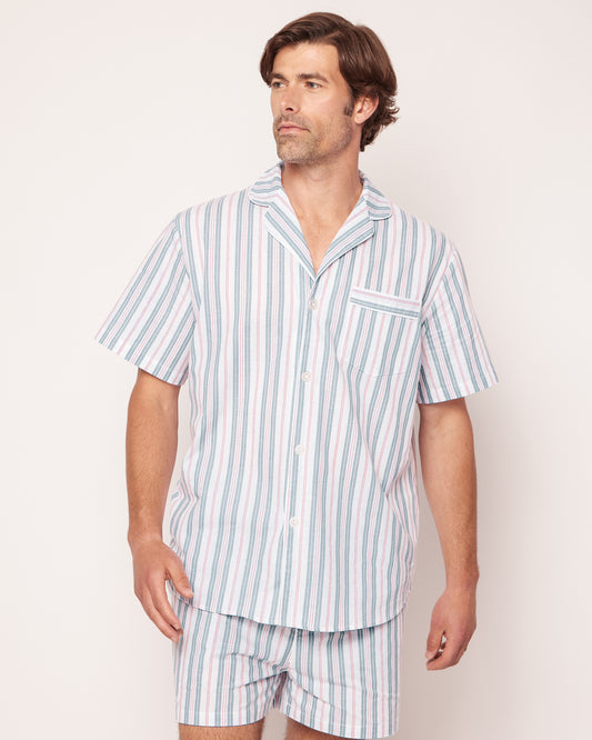 Twill Pajama Short Set for Mens