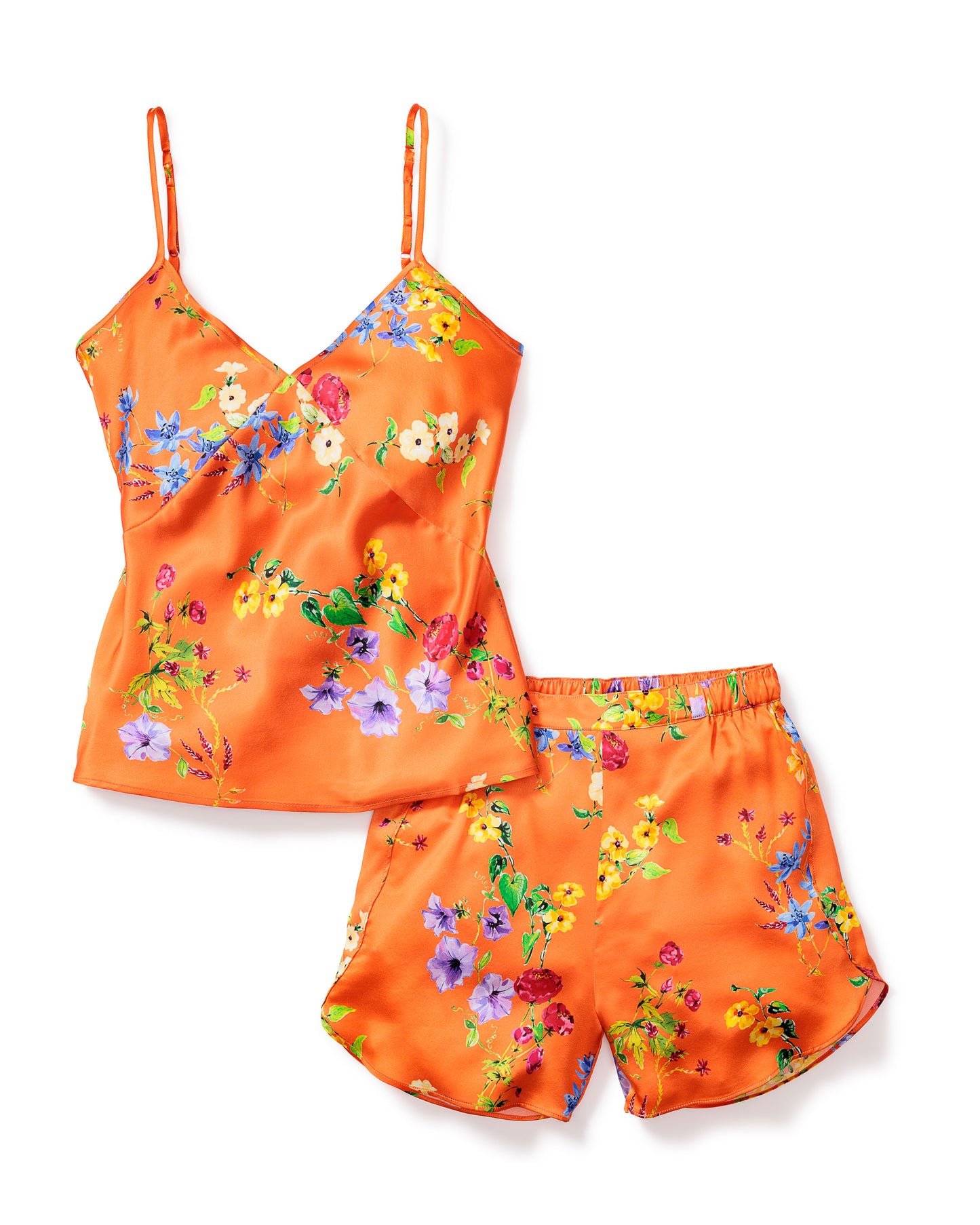 100% Mulberry Silk Panthère de Nuit Women's Luxe Short Set