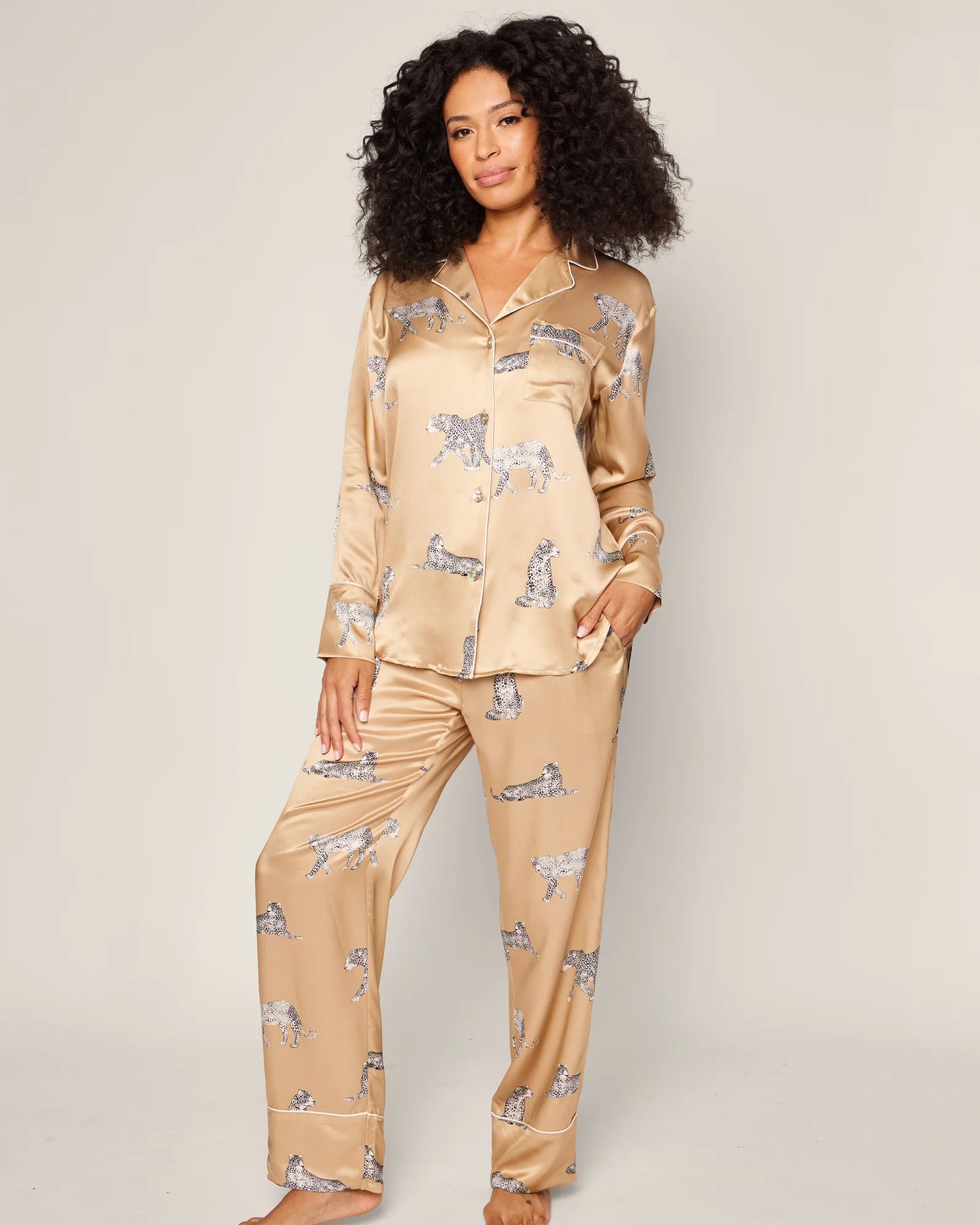 Silk Panther Pajama Set