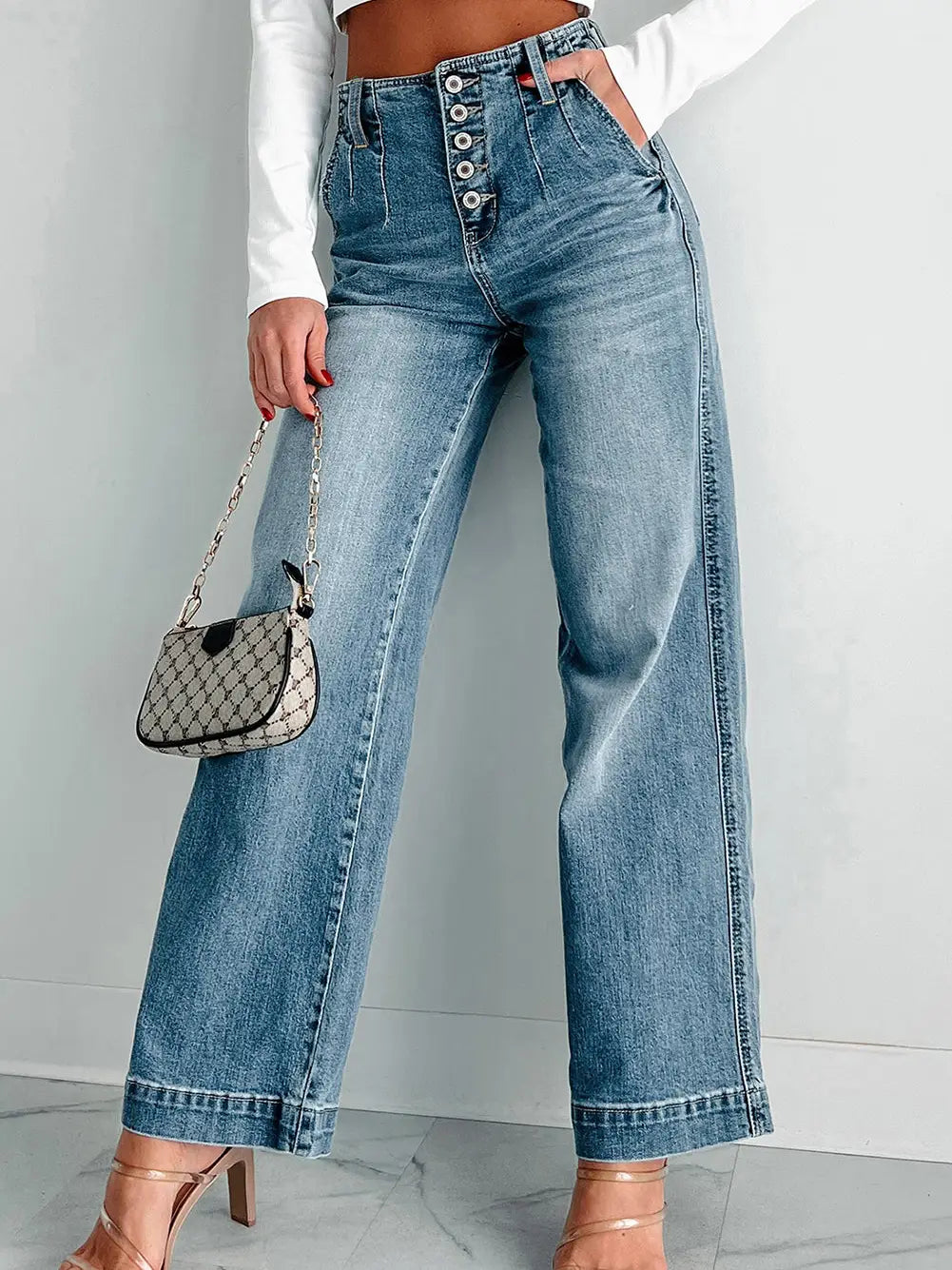 Button Dusk Blue Softy Jeans