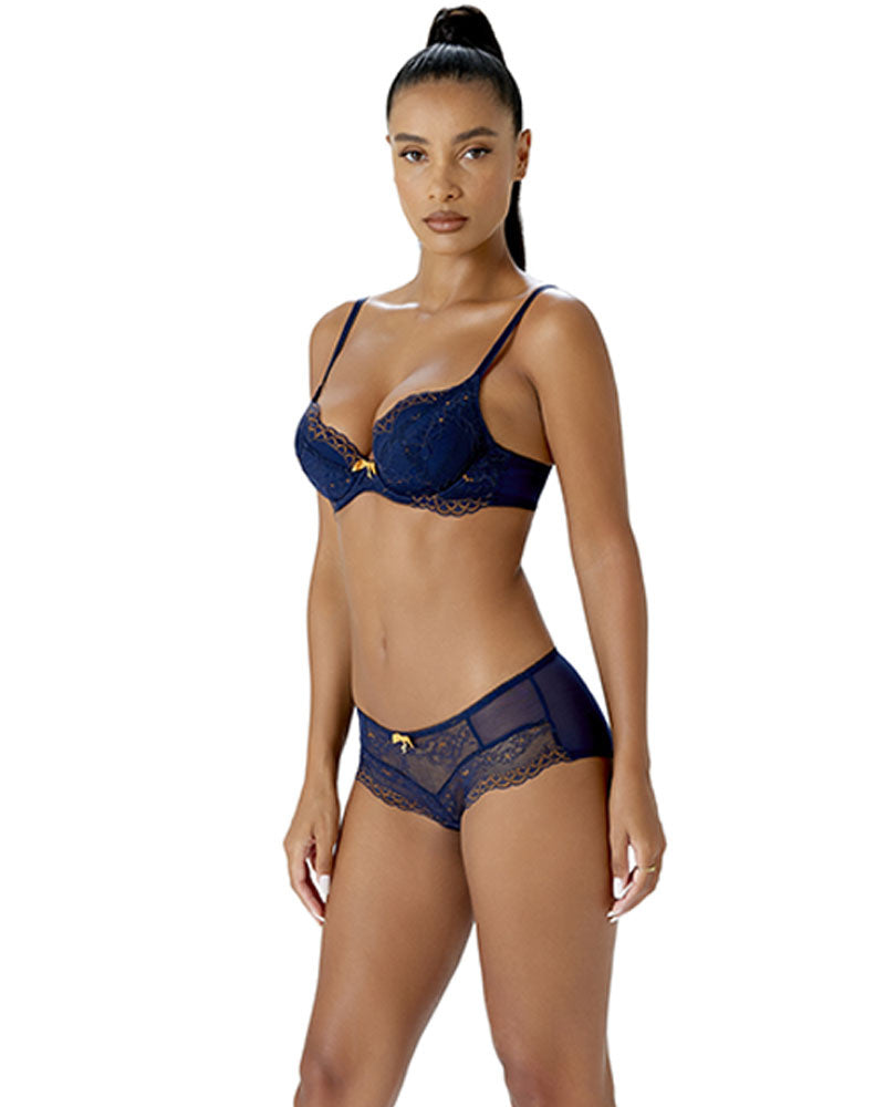 Superboost Lace Short Midnight Blue Gold