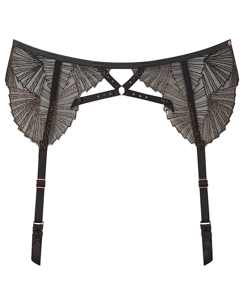 VIP Captivate Suspender Black Beige