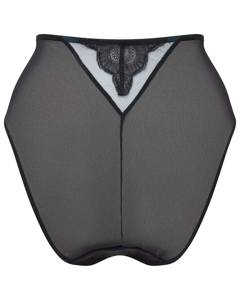 VIP Confession High Waisted Brazilian - Black/Teal