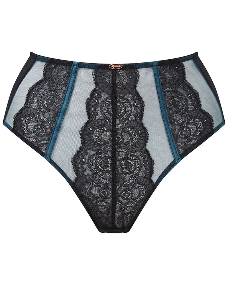 VIP Confession High Waisted Brazilian - Black/Teal