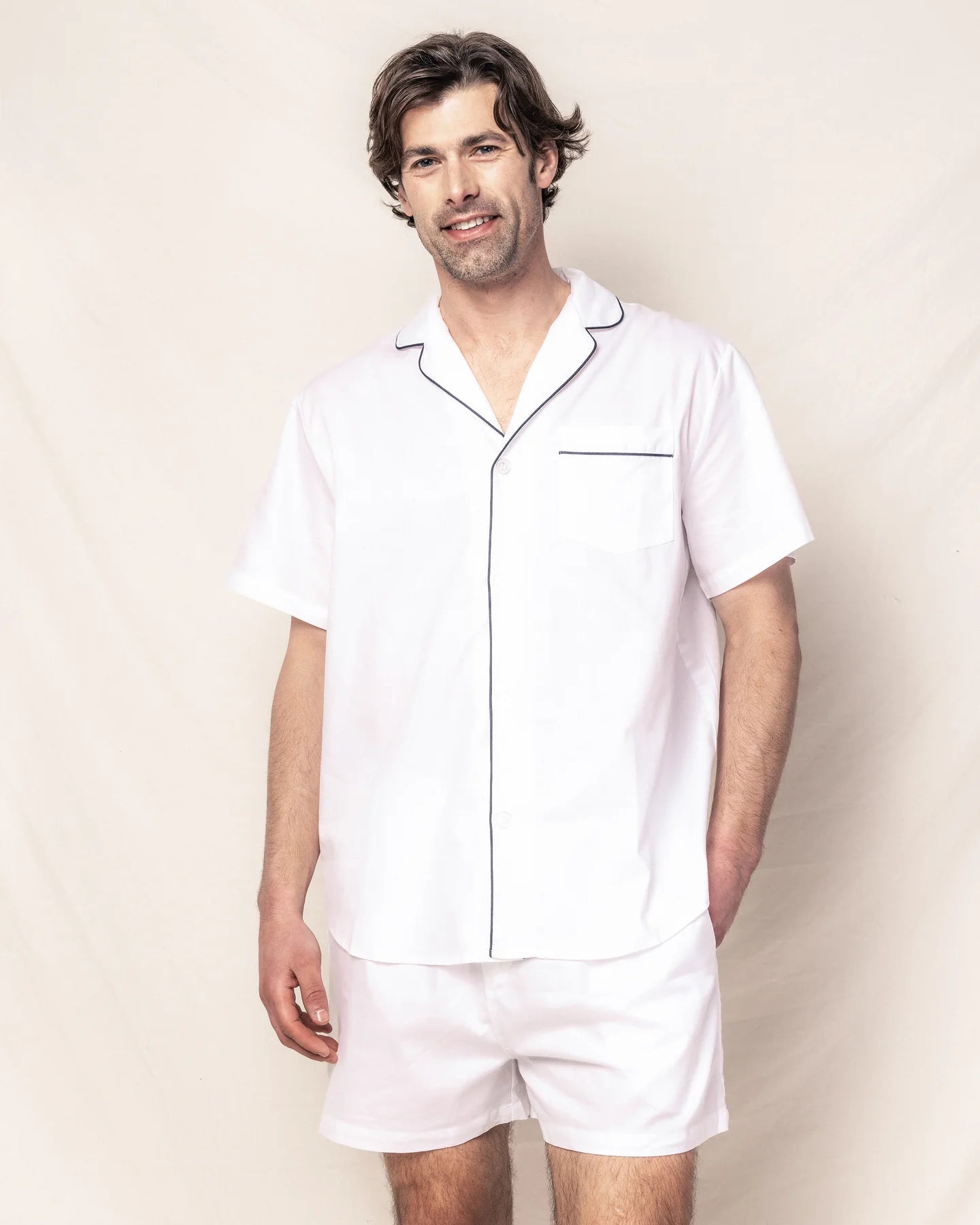 Twill Pajama Short Set for Mens