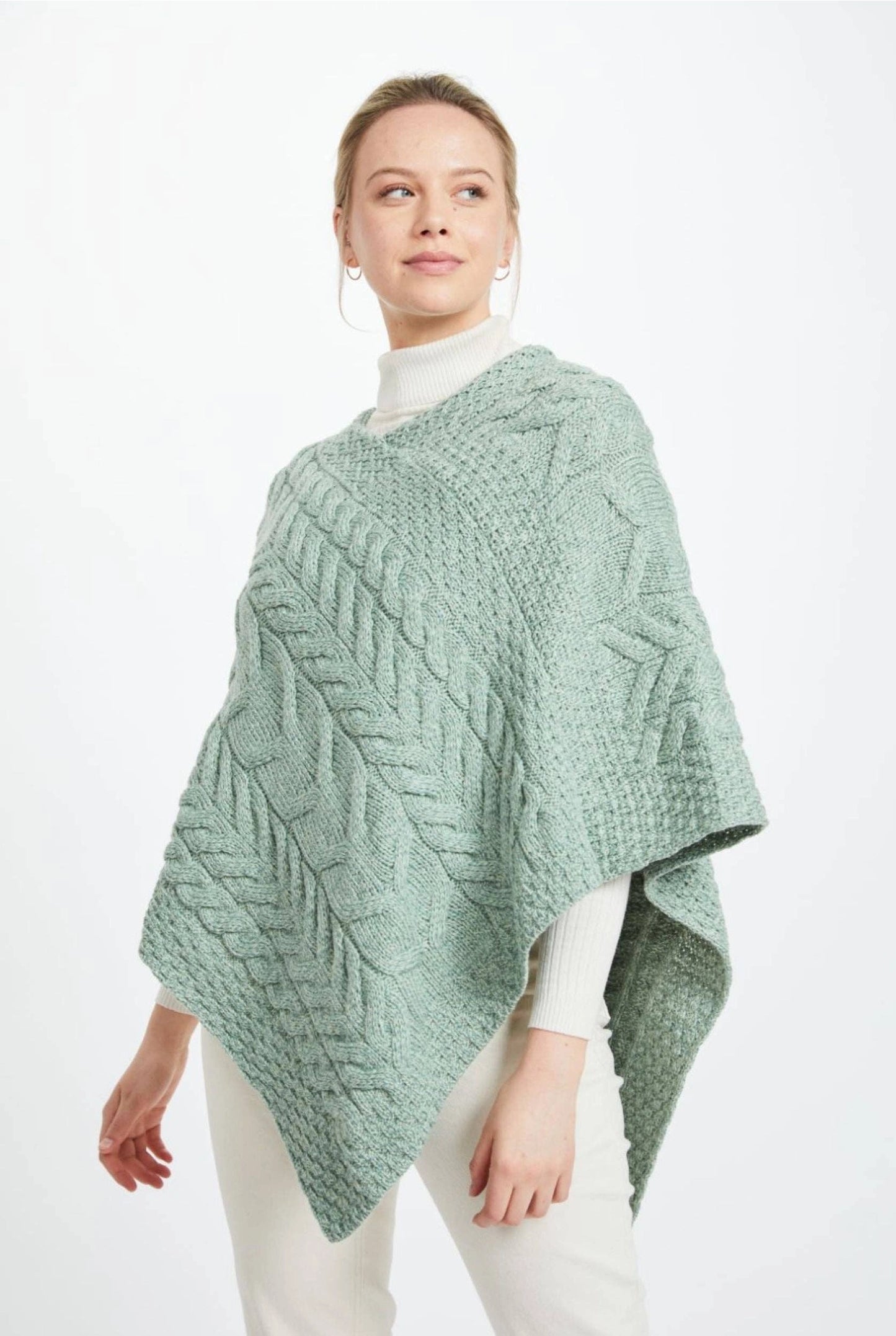 Aasleagh Falls Ladies Aran Poncho