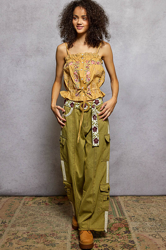 Trim Woven Pants